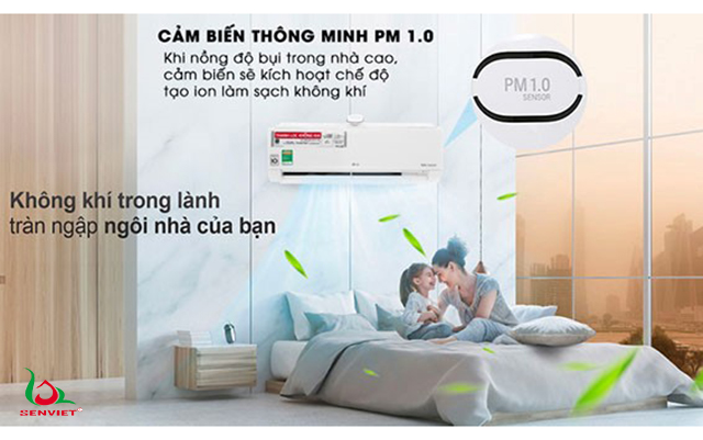 cảm biến bụi mịn điều hòa LG