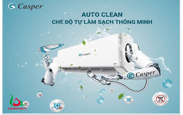 chế độ làm sạch thông minh điều hòa Casper