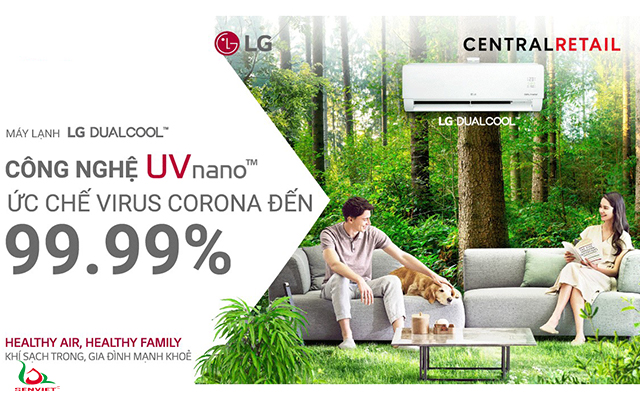 điều hòa LG ức chế covid-19