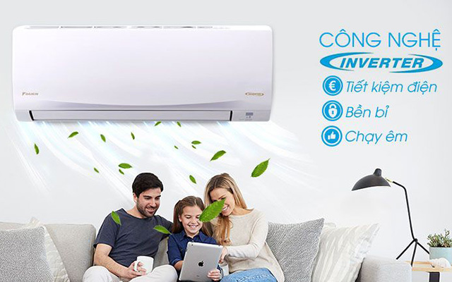 Điều hòa trang bị công nghệ Inverter tiết kiệm điện hơn